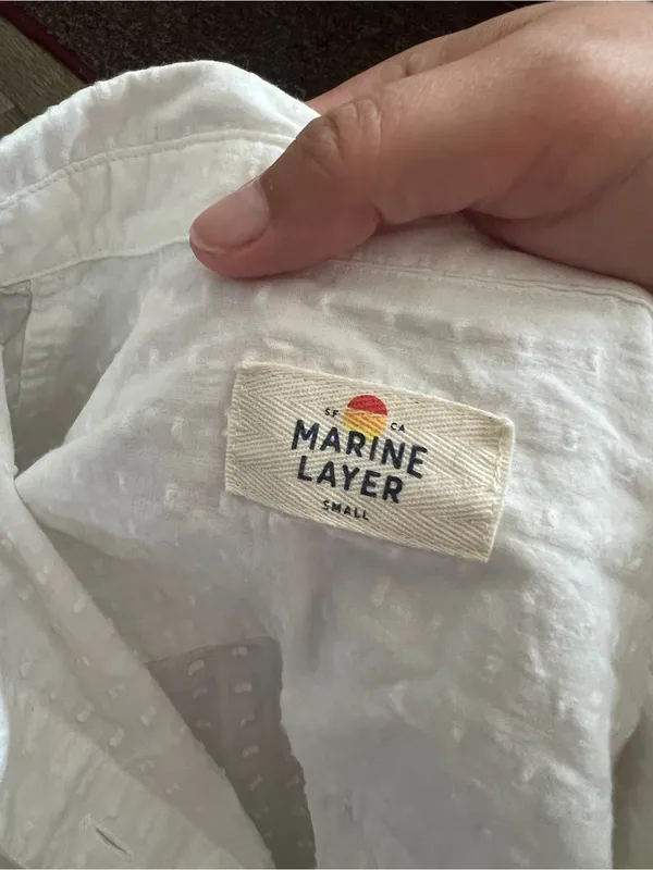 Marine layer white textured top size small - Image 9