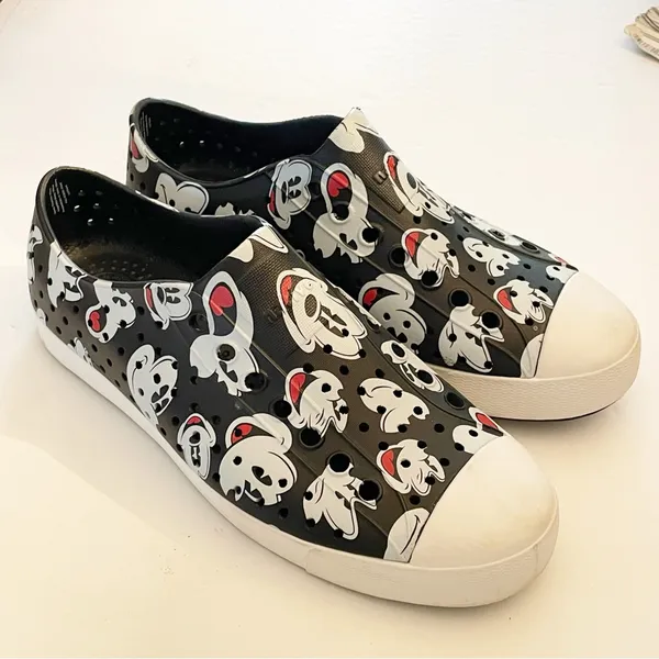 Disney X Native Mickey Mouse Size 8 Slip On‎ Natives Rubber Shoes - Image 3