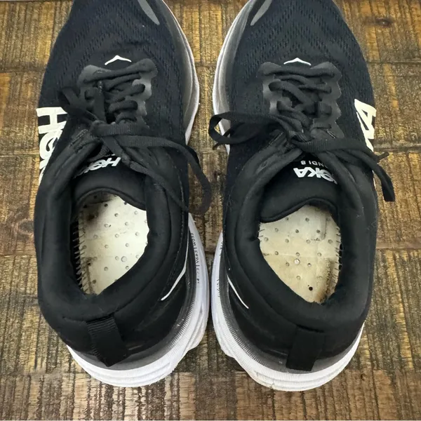 Hoka Women’s Bondi 8 black white running shoe sneaker 9.5B - Image 5