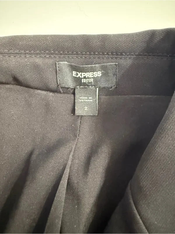 Express Black Single-Button Tailored Blazer - Image 5