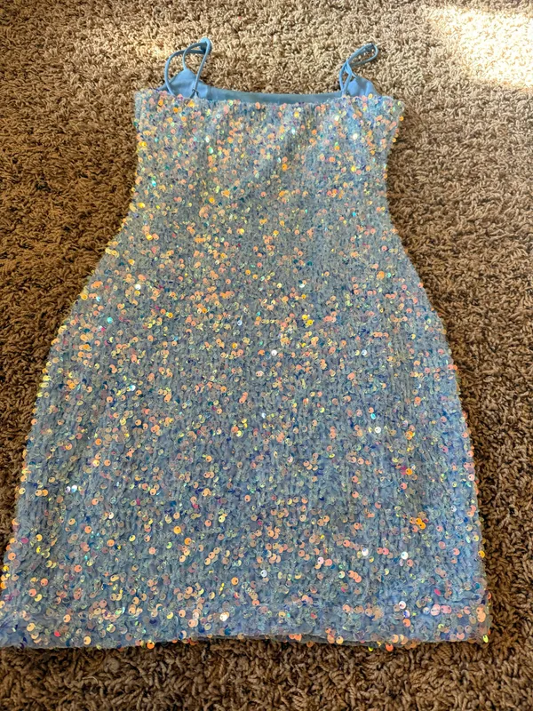 Light blue short tight dress - Image 2
