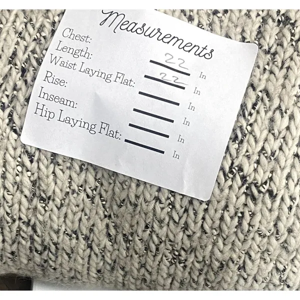 J. Crew Relaxed Fit Alpaca Chunky Cable Knit Long Sleeve Sweater M White Grey - Image 7
