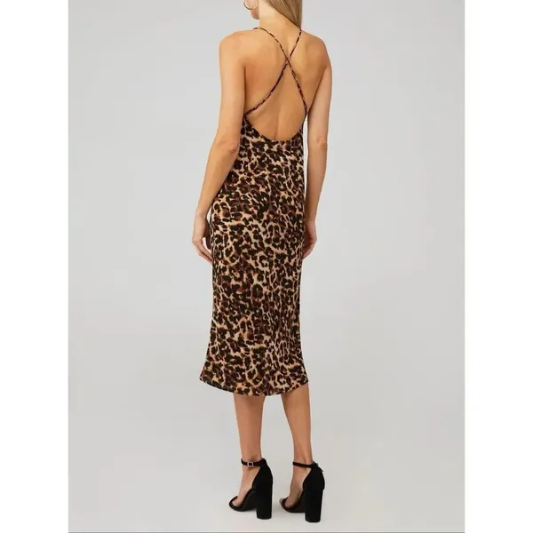 NWT Resa Harper Slip Dress Cheetah - Image 3