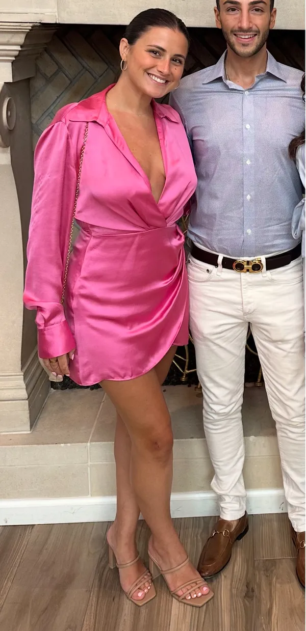 ZARA Pink Dress Satin - Image 2