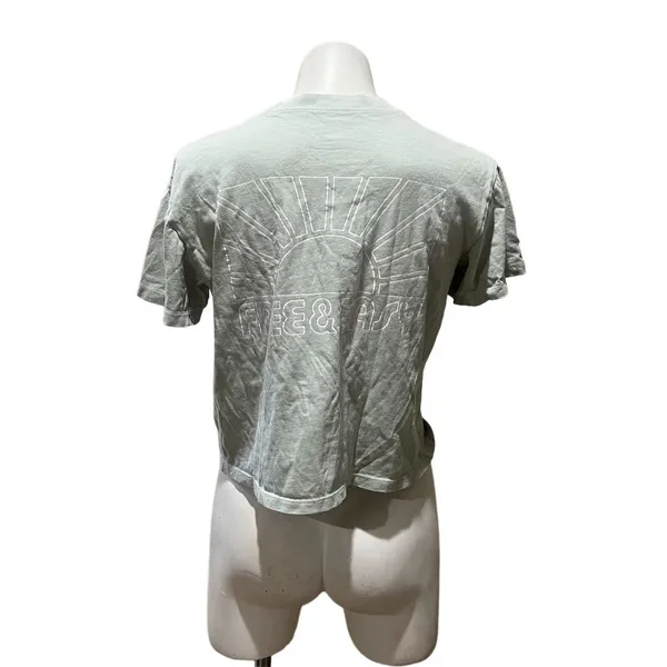 Madewell x Free & Easy Women's Crop T-Shirt Green Size S Graphic Back - Image 4