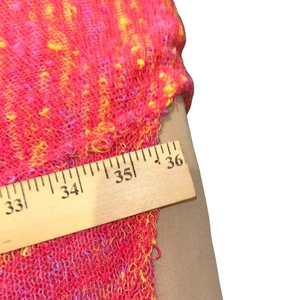 Easel Pink Confetti Knit Fringe Sweater size large - Image 6