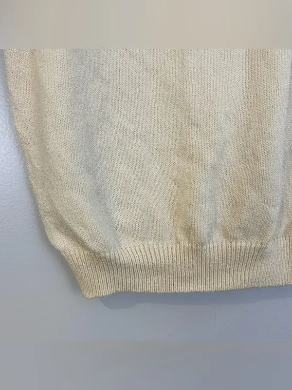 St John Basics Ivory Sleeveless Pullover Tank Blouse Size 6 - Image 5