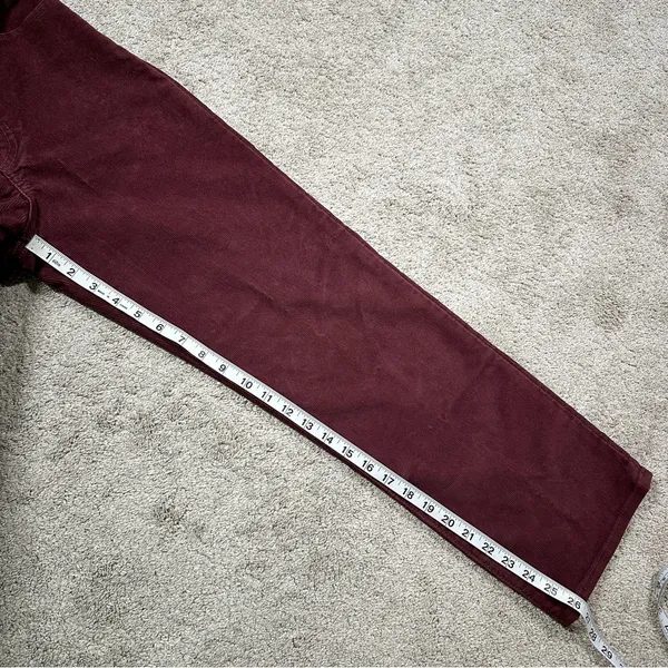 Levi’s Women’s Ribcage Straight Ankle Corduroy Pants High Rise Retro in Red 25 - Image 17