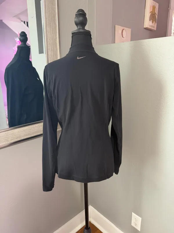Nike Training Zenvy Yoga black full zip longsleeve top size large. - Image 2
