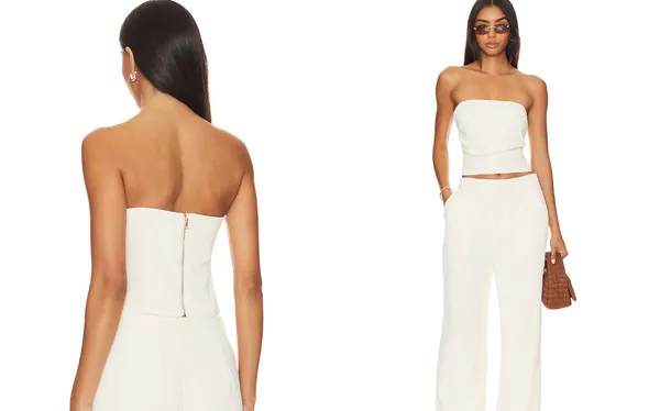 SNDYs Roma Strapless Ruched Tube Top NWT Size XS - Image 2