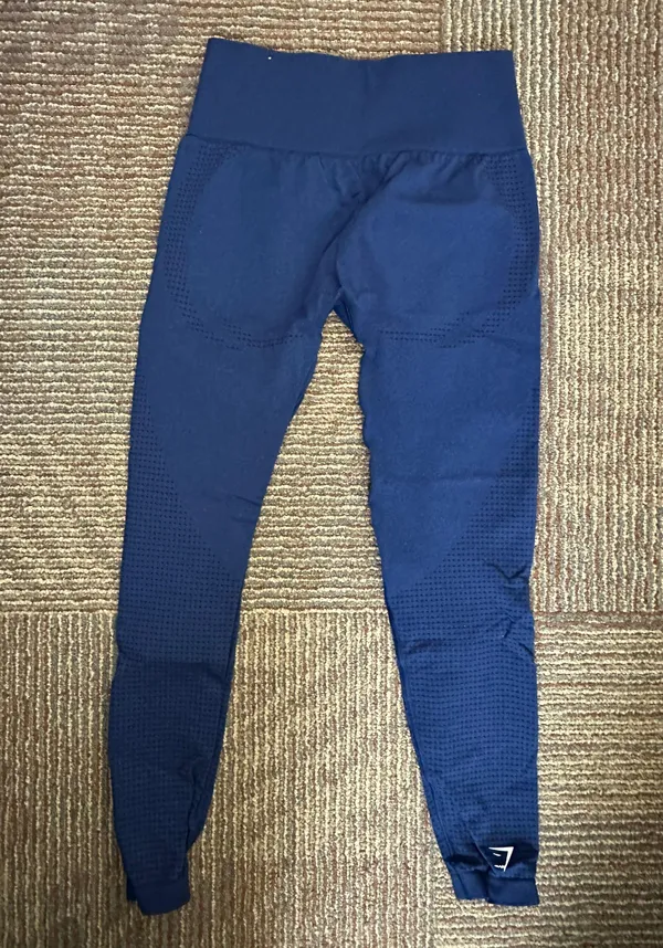 Gymshark Seamless Leggings Navy Blue - Image 2