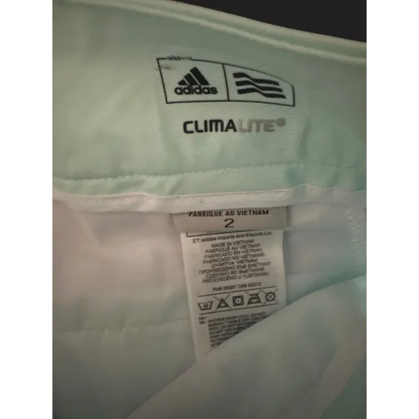 Adidas‎ Climalite Womens Golf Shorts Size 2 Mint Green Lightweight Performance - Image 3