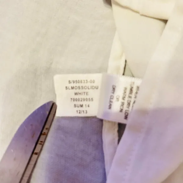 172 | Banana Republic V-Neck Pleated Sleeveless Blouse Top White‎ Womens 6 - Image 7