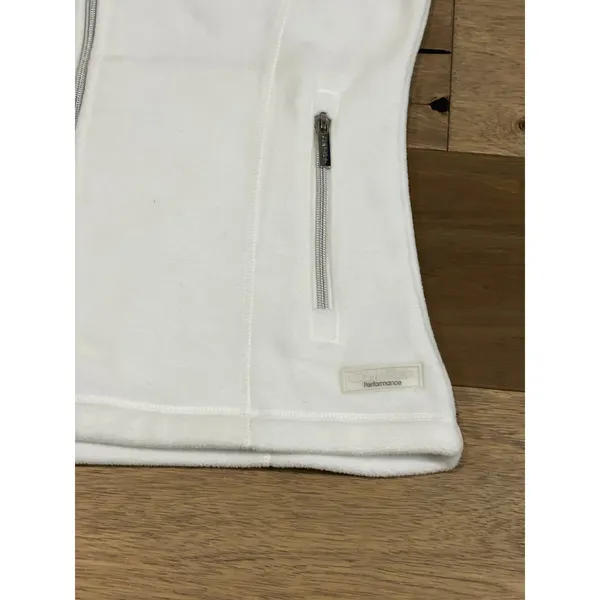Calvin Klein Performance Vest Size M White Fleece Zip Front New Without Tag - Image 3