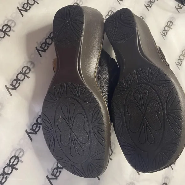 Canyon River Blues Brown Leather Slip on Clogs Womens Size 9M Comfort Mule Shoes - Image 7
