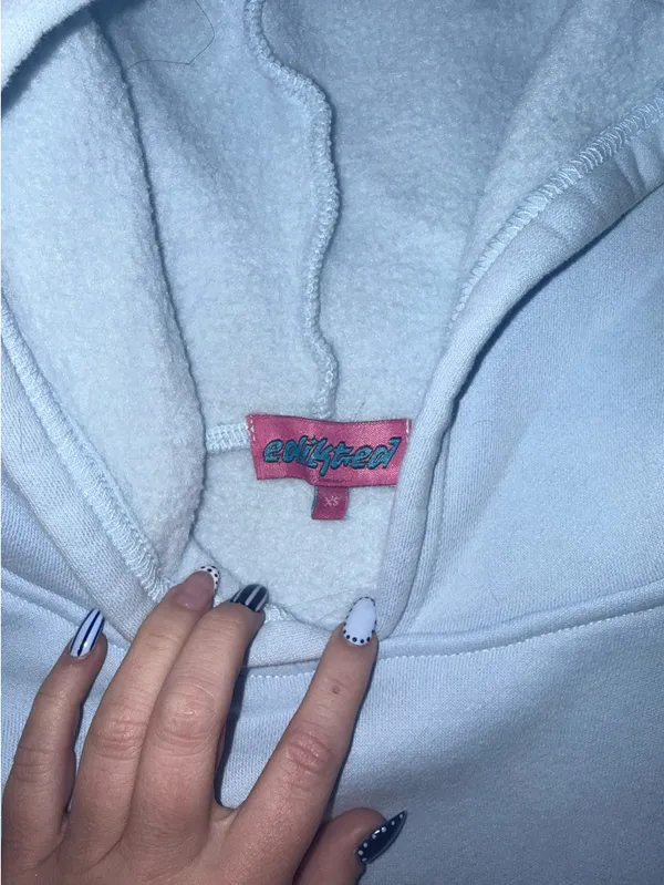 Edikted Blue Bow Hoodie - Image 2