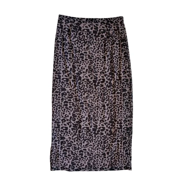 Brit The‎ Label Leopard Print Corset Top Midi Skirt 2 Piece Set Brown M - Image 8