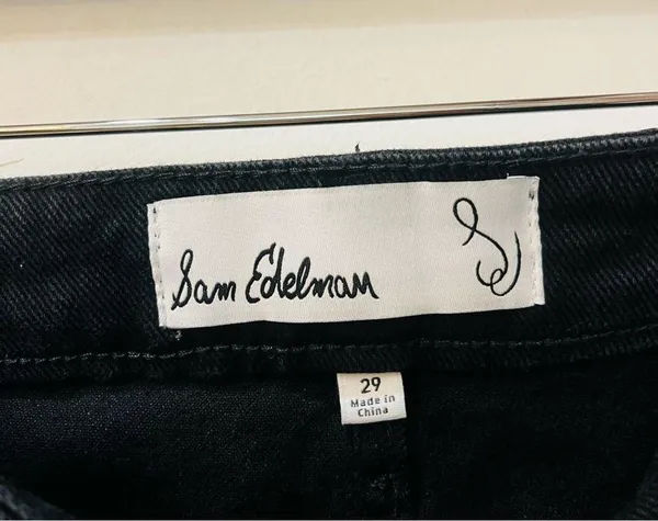 Sam Edelman Women's Bay Flare Trouser Jeans black Shiny gloss size 29 - Image 8