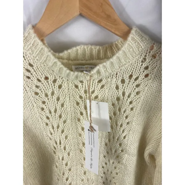 NWT Woven Heart Cable knit sweater - Image 4