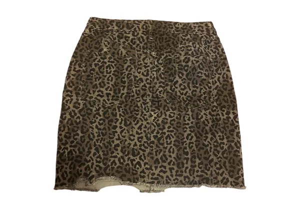 William Rast Leopard Print Denim Skirt - Image 2