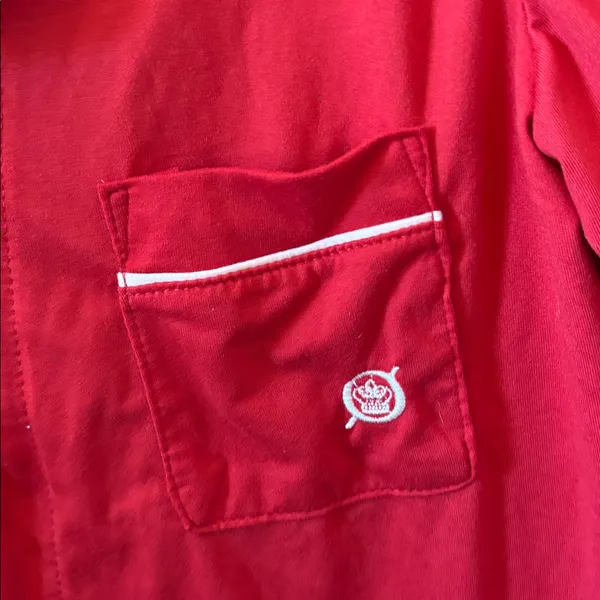 FINAL MARKDOWN Born Red Pajama Top with White Trim medium - Image 2