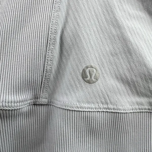 Lululemon Sz 10 In Flux Jacket Dance Studio Reversible Hooded Silver Fox Stretch - Image 12