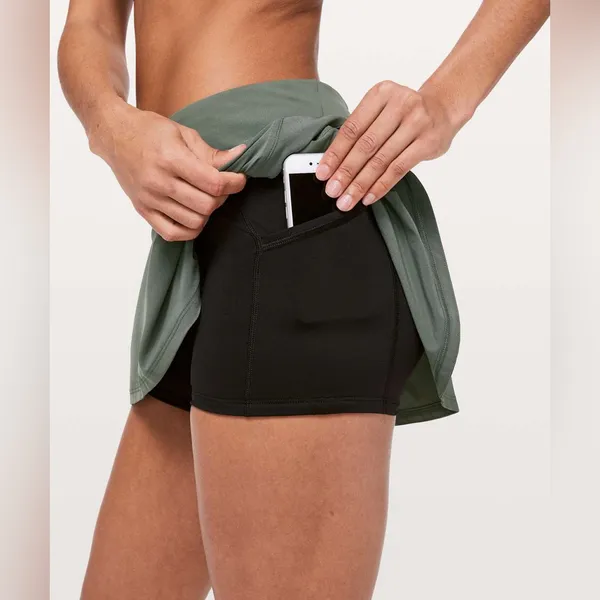 Lululemon Play Off The Pleats Skirt 13 Grey Sage Size 4 - Image 5