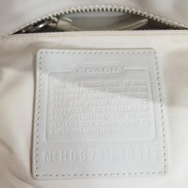 Coach White Leather Legacy Tote - Image 5