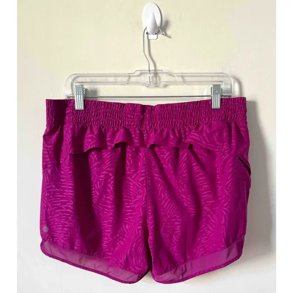 Athleta Running Athletic Workout Athleisure Shorts Fuchsia Pink Size Large - Image 2