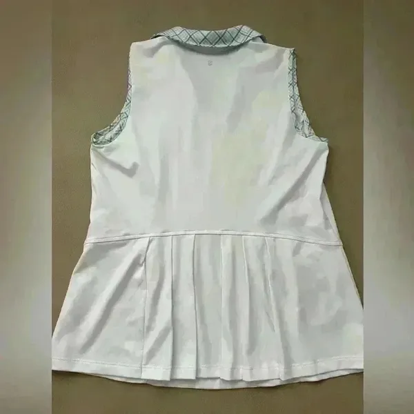 IZOD Women’s Golf Pleated back Tank Top: S - Image 5