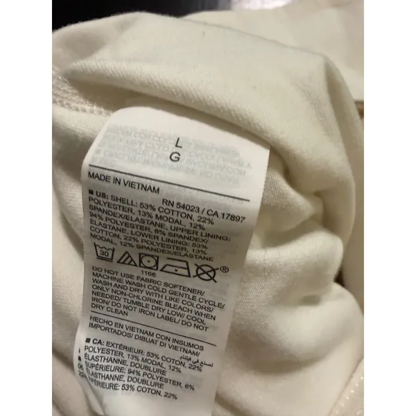 Old Navy Women Cream PowerSoft Strappy Active Dress with Built-in Shorts Large - Image 4