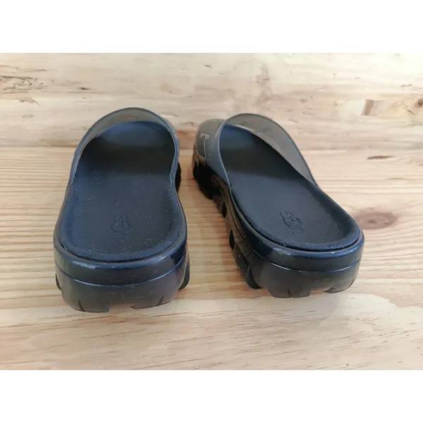 UGG Jella Clear Slide Sandals Black Transparent Chunky Lug Sole Women's US 8 - Image 11