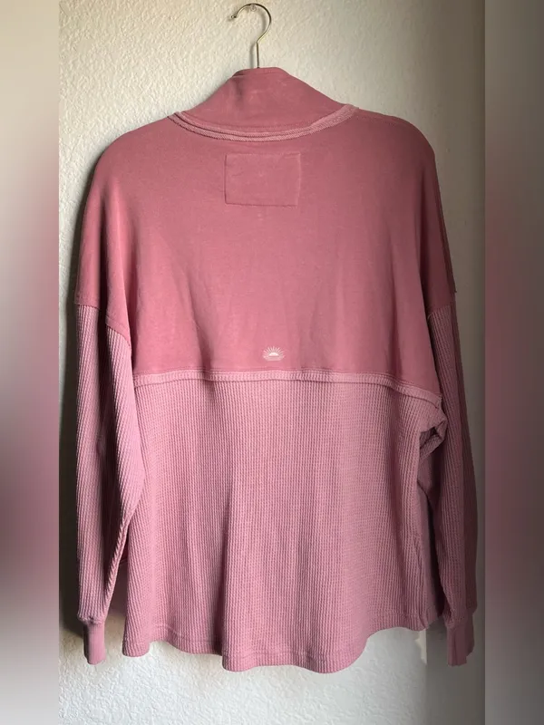Club Social Ready Or Not Waffle Quarter Zip Pullover - Image 4