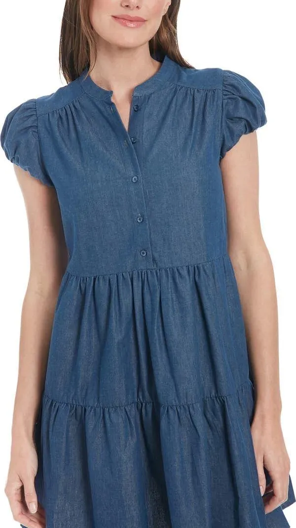 Denim Babydoll Dress London Times - Image 5