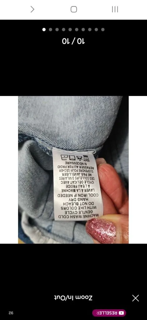 Brittany Hubble Women's High-Waist Wide-Leg Split Hem Jeans with Front Size 10 - Image 10