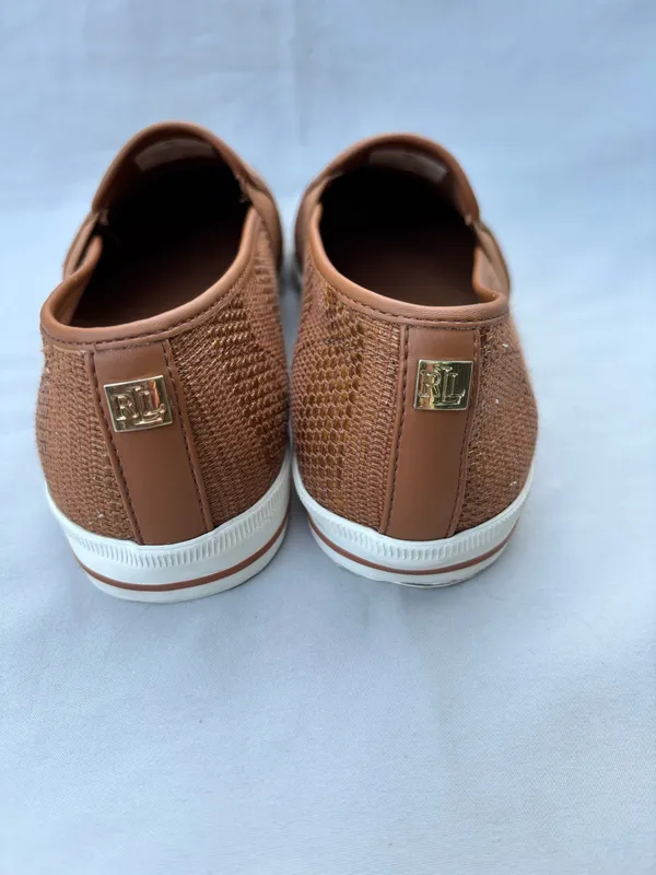 Ralph Lauren Slip On Shoes Jinny 9B Women Camel - Image 4