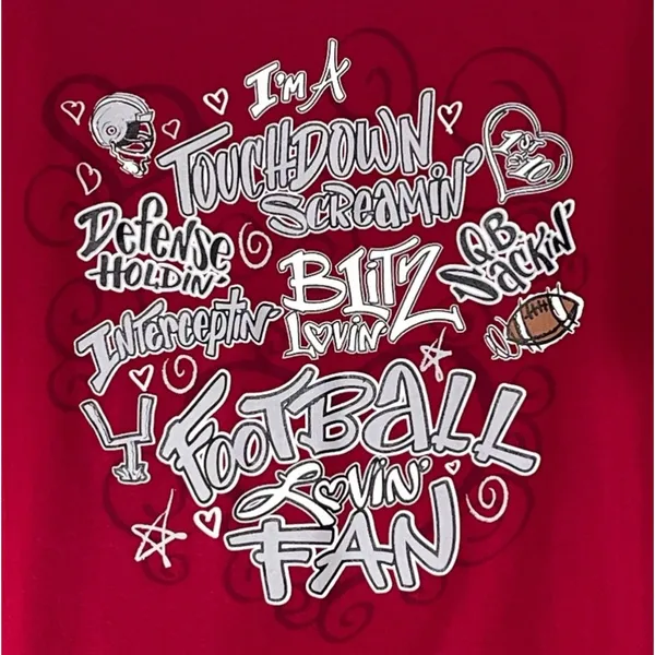 Gildan Ultra Cotton Alabama Crimson Tide Sweet Thing Apparel T-shirt Medium - Image 6