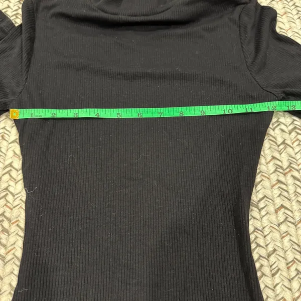 Windsor Black Long Sleeve Ribbed Bodycon Mini Dress - Image 7