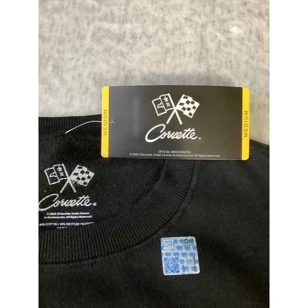 Chevrolet Corvette Sting Ray Graphic Sweatshirt Black Crewneck women Medium NEW. - Image 3