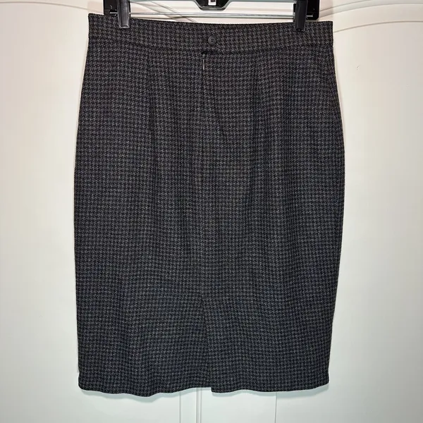 Burberrys Wool‎ Cashmere Donna Pencil Skirt Business Career Herringbone Large 48 - Image 2