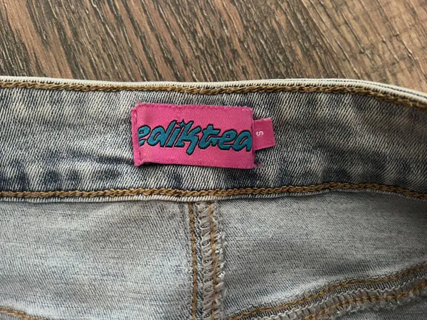 Edikted Zipper Jean Mini Skirt - Image 4