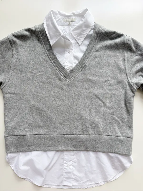 Z Supply Ellie Twofer Sweatshirt Size Small - Image 9
