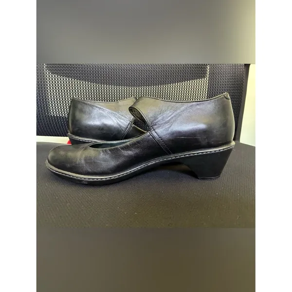 Dansko Bess Black Leather Mary Jane Strap Casual Heel Shoes Women’s Sz 37/7US - Image 9