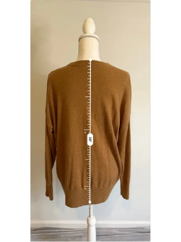 & Other Stories Paris Atelier Brown Cashmere Crew Neck Sweater SMALL - Image 5