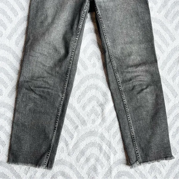 FREE PEOPLE // WE THE FREE High Rise CRVY Cropped Straight Leg Black Jeans 28 - Image 3