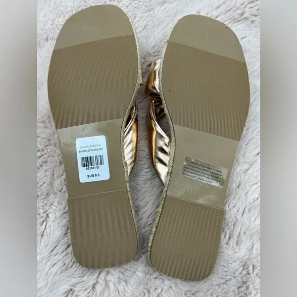 New York & Co Guadalup rose gold slip on sandals - Image 3