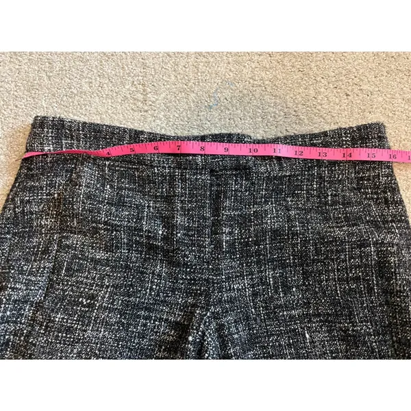 Theory Tweed Trousers Women 6 Black White Straight Leg‎ Professional Dress Pants - Image 7