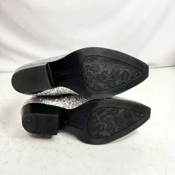 Portland Boot Co. Silver Sequin Cowgirl Cowboy Boots Size 6 - Image 6