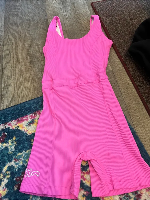 Year of ours pink ribbed romper - Image 8