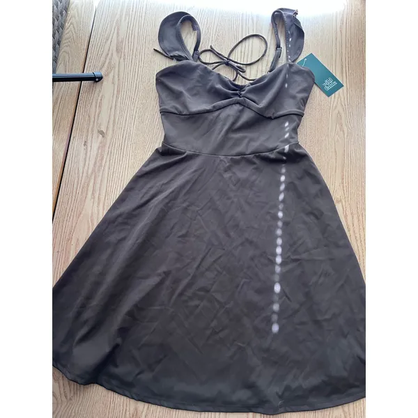 New Women’s Wild Fable 1pc Swimsuit Dress or Casual Dress Brown size Xxs/Xs - Image 3